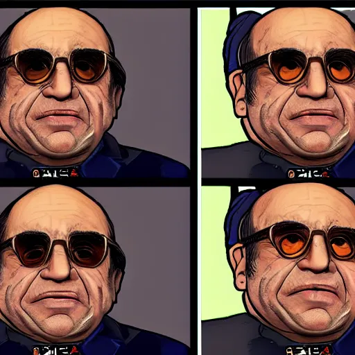 Image similar to Danny DeVito in the style of GTA V