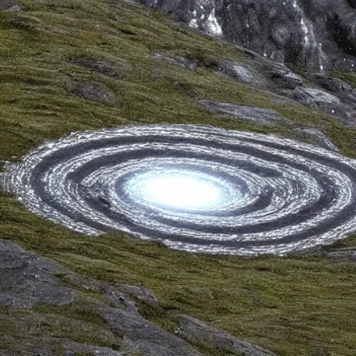 Prompt: Norway spiral UFO, 2009