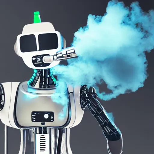 Image similar to robot vaping