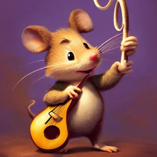 Image similar to An adorable whimsical mouse conducting an orchestra, highly detailed, digital painting, artstation, concept art, smooth, sharp focus, studio light, by Pixar and Disney and Justin Gerard,