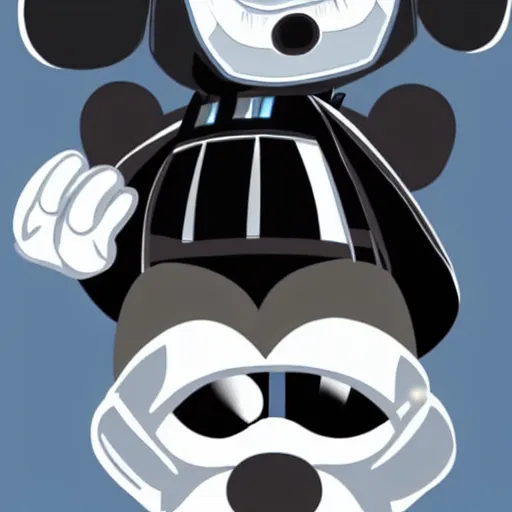 Image similar to micky mouse as darth vader