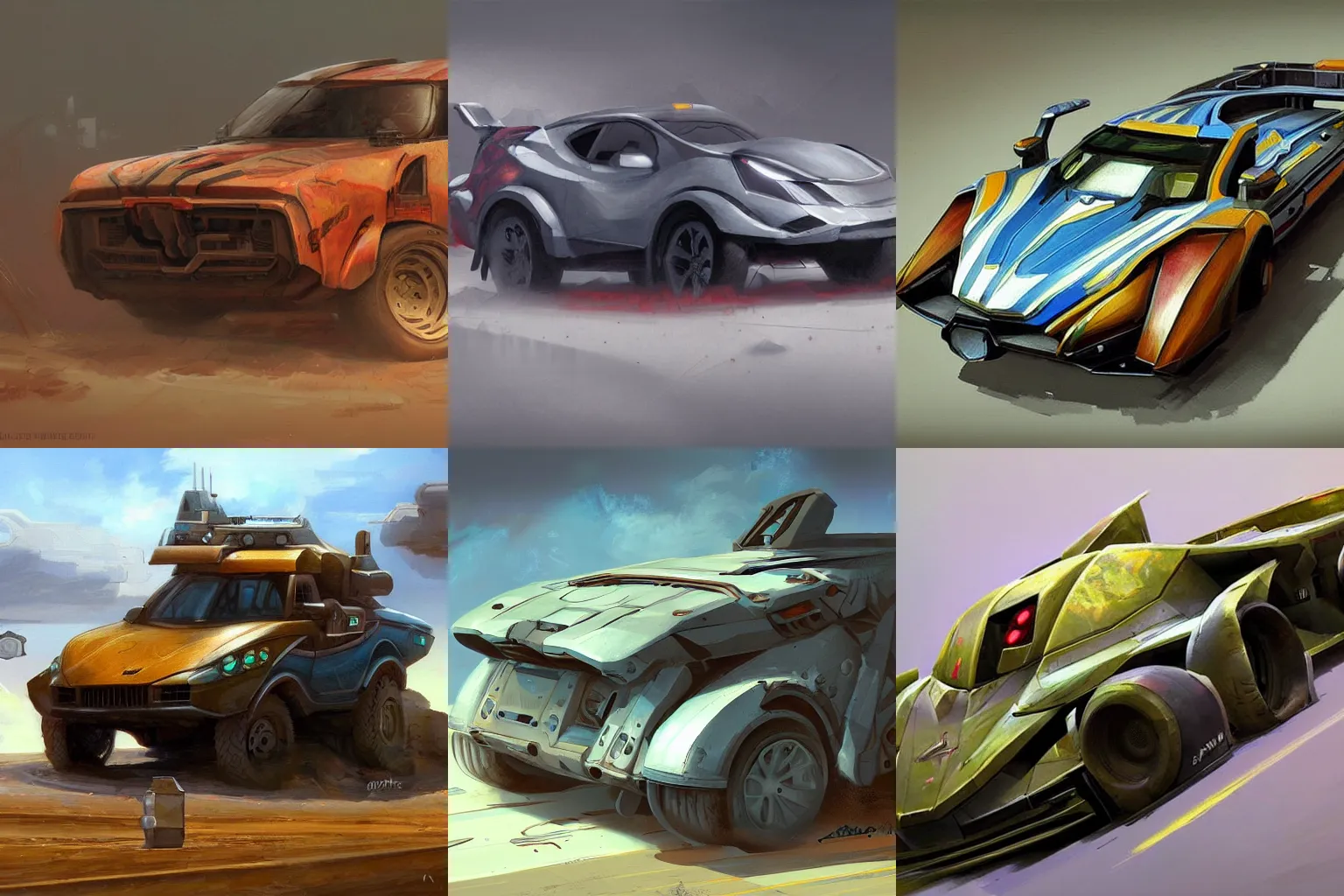 Prompt: a concept art of a vehicle, enamel paintings, artstation