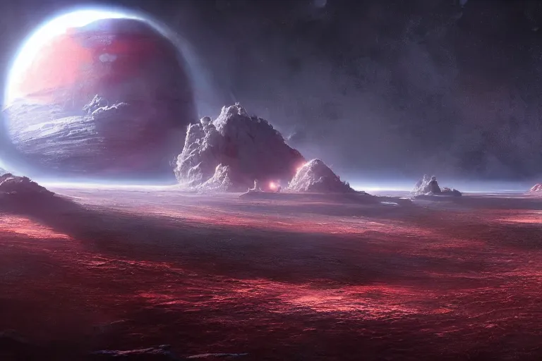 an ultra realistic digital painting of an alien planet | Stable