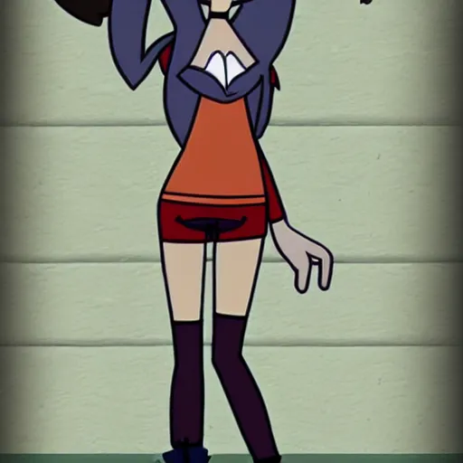 Image similar to Kaitlyn Michelle Siragusa, better known as Amouranth as a character in Regular Show (2010). JG Quintel is the artist. Amouranth is so so so so so beautiful in this animated cartoon Gravity Falls (2012). Total Drama Island Total Drama Action!