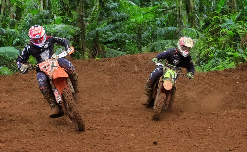 Image similar to motocross in the rainforest