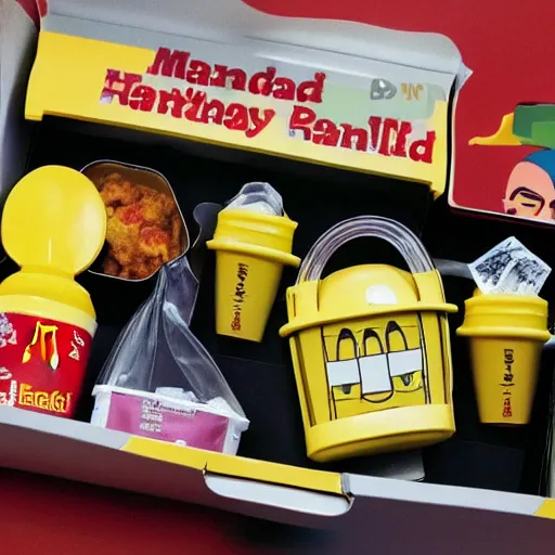 Image similar to a breaking bad themed happy meal in mcdonalds