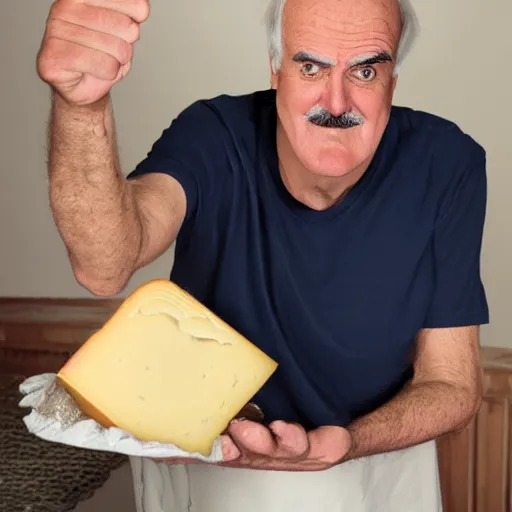 Image similar to edamer cheese with john cleese face