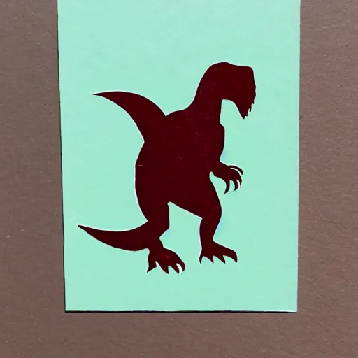 Image similar to linocut of a dinosaur