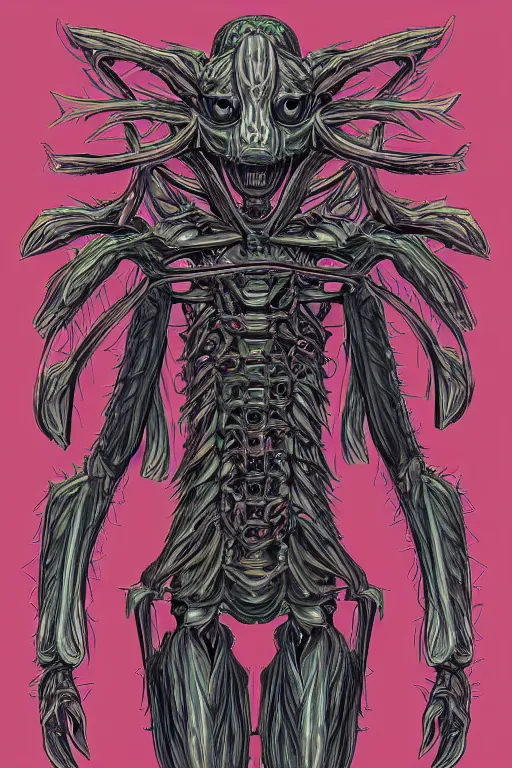 Image similar to pickle humanoid monster, symmetrical, highly detailed, digital art, sharp focus, trending on art station, anime art style