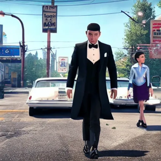 Image similar to a still of from the movie pee - wee's big adventure crossover with the game detroit : become human