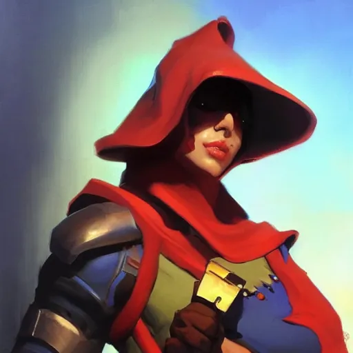 Image similar to greg manchess portrait painting of orko as overwatch character, medium shot, asymmetrical, profile picture, organic painting, sunny day, matte painting, bold shapes, hard edges, street art, trending on artstation, by huang guangjian and gil elvgren and sachin teng