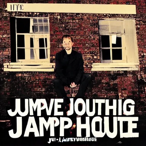 Prompt: cover art for JumpOutTheHouse