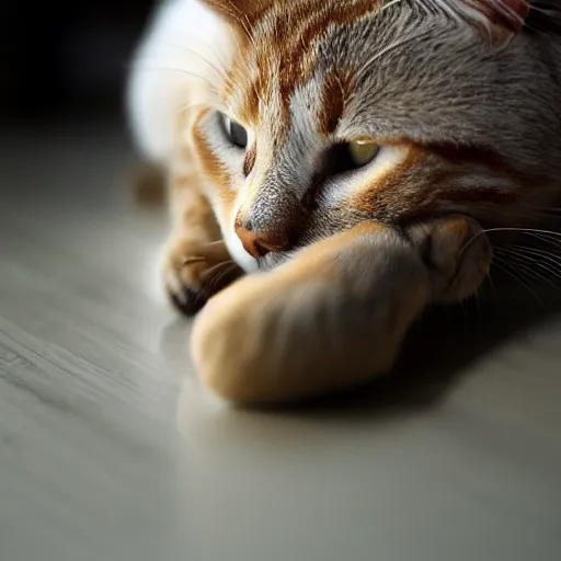 Prompt: a freshly baked loaf cat, award winning photography