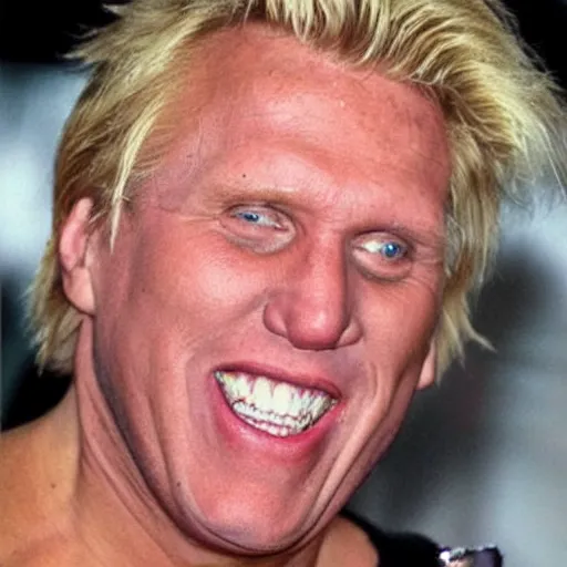 Image similar to Gary Busey as a woman