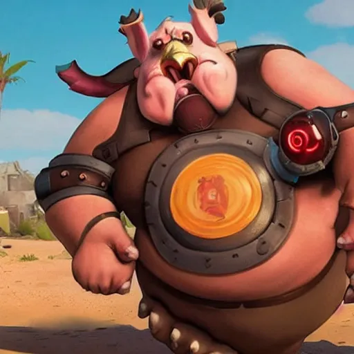 Prompt: Roadhog from overwatch, movie still