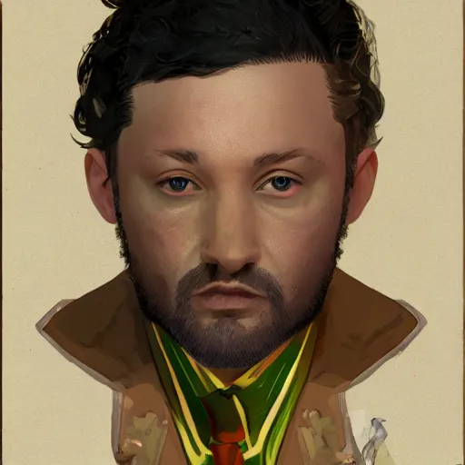 Prompt: a portrait in the style of disco elysium