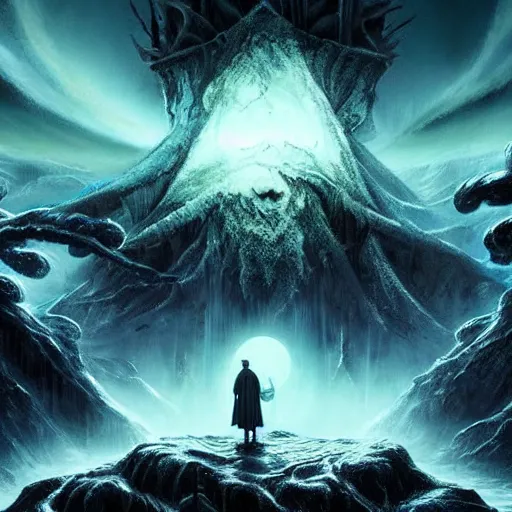 Prompt: old gods looking at the world for the first time, dark and beautiful, stunning 4 k, extremely detailed, opening shot, h. p. lovecraft, fantastic, fantasy.