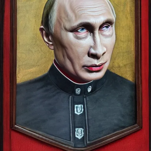 Prompt: Portrait by H.R.Giger of Igor Vladimir Putin who became a degenerate horror Abomination, photo-realistic, color image, 2K, highly detailed