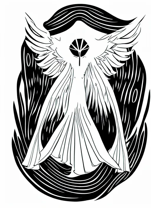 Image similar to white phoenix on salt mountain simple background simplified design geometric graphic design fai khadra gaika style