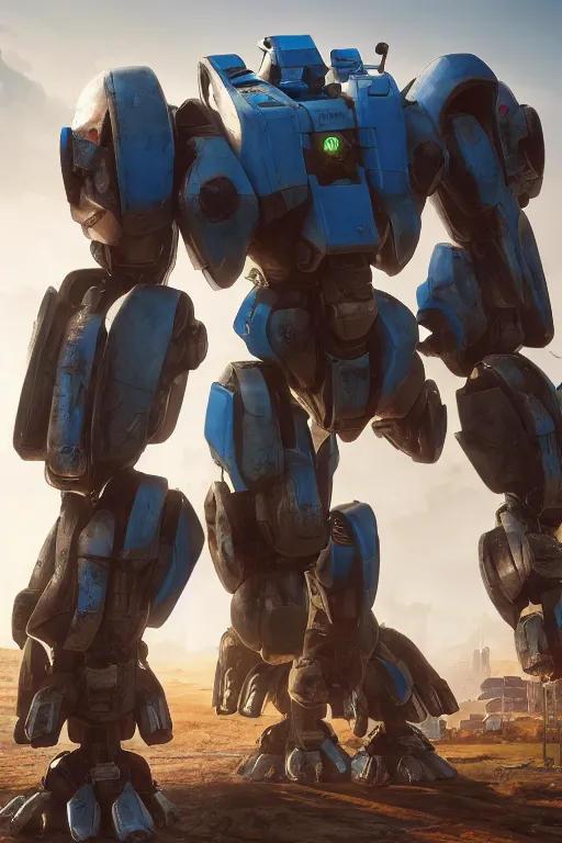 Image similar to mechwarrior 5 : mercenaries mech megaman transformer robot boss tank engine game octane render, 4 k, hd 2 0 2 2 3 d cgi rtx hdr style chrome reflexion glow fanart, global illumination ray tracing hdr fanart arstation by ian pesty by jesper ejsing pixar and disney unreal zbrush central hardmesh