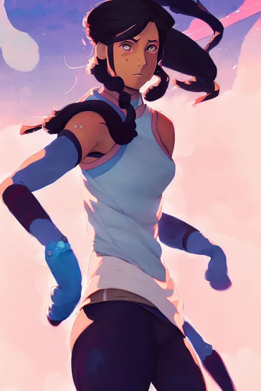 Image similar to a ultradetailed painting of korra by conrad roset, greg rutkowski and makoto shinkai trending on artstation