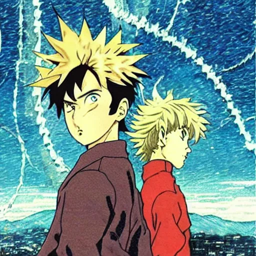 Image similar to akira anime film, by van gogh