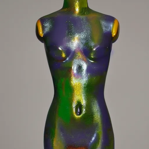 Prompt: department store mannequin melting due to the heat, heavy deformation, wax melting, hektachrome, vividcolor,-n 9