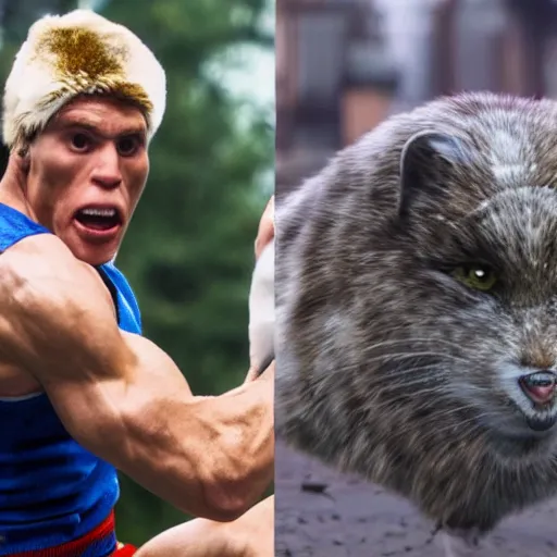 Prompt: Live Action Still of Jerma in Rocky, real life, hyperrealistic, ultra realistic, realistic, highly detailed, epic, HD quality, 8k resolution, body and headshot, film still