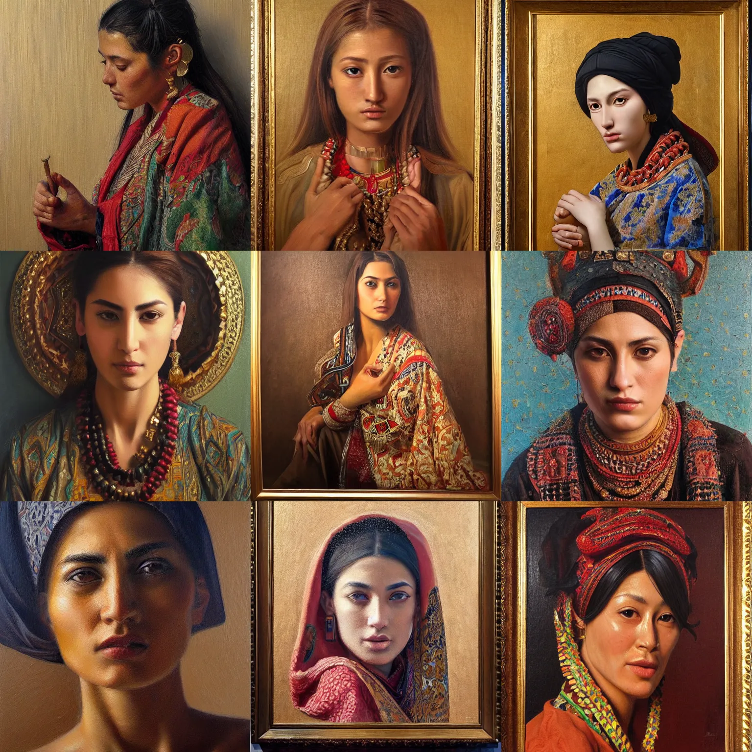 Prompt: orientalist portrait by Nasreddine Dinet, masterful intricate artwork. Oil on canvas, excellent lighting, high detail 8k