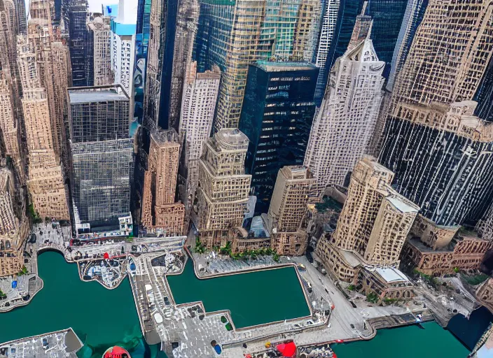 Image similar to a giant lake in the middle of times square, birds eye photograph, 8 k resolution, sharp focus, wide angle, hyper - detailed, 8 5 mm photograph