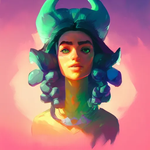 Image similar to profile portrait, maya ali mage, gloomhaven, dynamic lighting, gaudy colors, octane render aesthetic, matte painting concept art, official fanart behance hd artstation by jesper ejsing, by rhads and makoto shinkai and lois van baarle and ilya kuvshinov and rossdraws