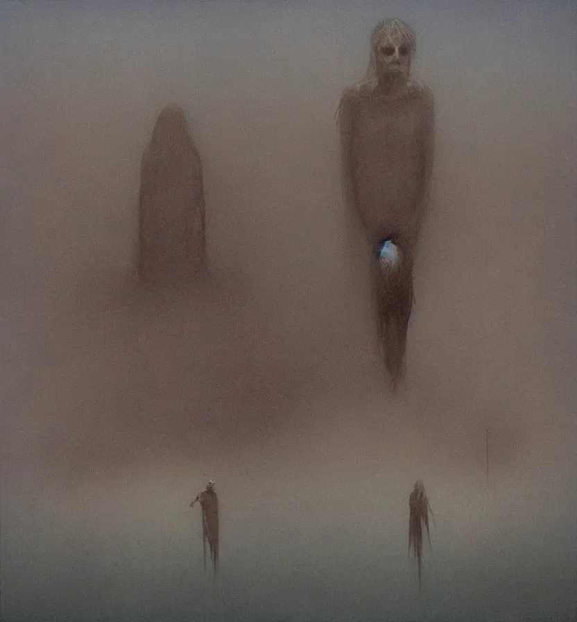 Prompt: espinete in the style of beksinski