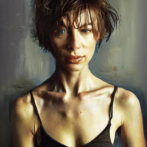 Image similar to by lya repin by simon stalenberg, photorealistic, expressionism