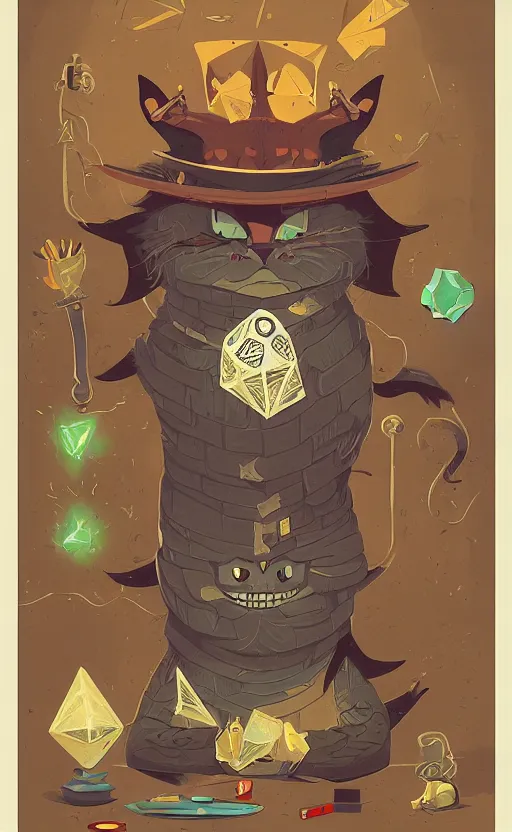 Image similar to powerful wizard cat, dungeons and dragons by simon kennedy, studio muti