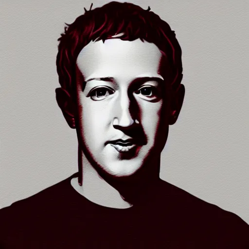 Prompt: pattern drawings of Mark Zuckerberg face