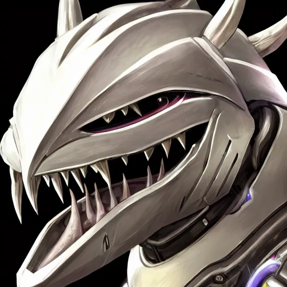 Image similar to close up headshot of a cute beautiful stunning anthropomorphic female robot dragon, with sleek silver metal armor, glowing OLED visor, facing the camera, high quality maw open and about to eat your pov, food pov, the open maw being highly detailed and soft, highly detailed digital art, furry art, anthro art, sci fi, warframe art, destiny art, high quality, 3D realistic, dragon mawshot, maw art, pov furry art, furry mawshot, macro art, dragon art, Furaffinity, Deviantart Eka's Portal