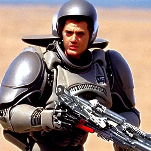 Image similar to “a still of Brian J Peppers in Starship Troopers”