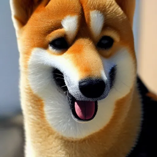 Image similar to a shiba inu in a horse disguise. highly detailed