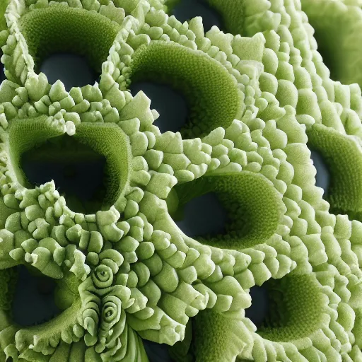 Prompt: romanesco on white surface simplyfied 8 k studio picture photorealistic