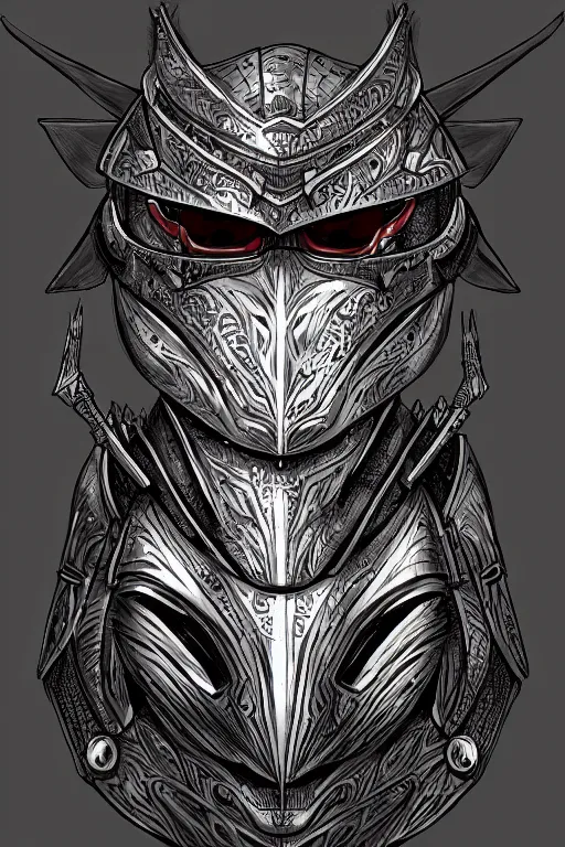 Image similar to armoured warrior, hummingbird helmet, symmetrical, highly detailed, digital art, themed armour, sharp focus, trending on art station, kentaro miura manga art style