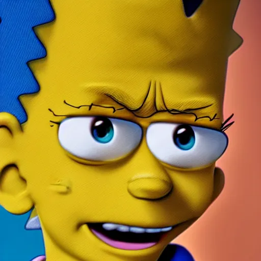 Image similar to stunning award winning hyperrealistic hdr 8 k highly detailed portrait photo of bart simpson as a real human