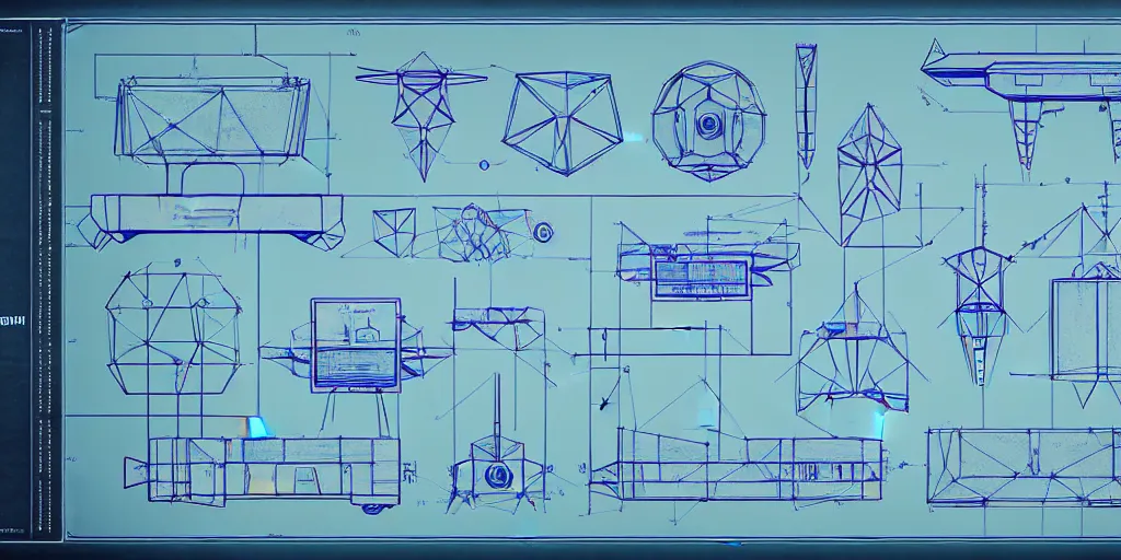 Image similar to blueprint for meme generation process, seriosly, complex geometry, detailed, artstation, 8 k, sci - fi, pastel colors, props, panel, concept, simon stalenhag, blueprint, items and gadget, big medium small, blueprint, vintage