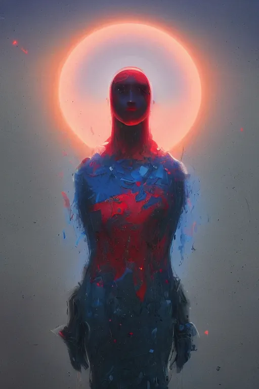 Image similar to 3 d, sci - fi, morning, raven bird, sun, cinematic, lightning clouds, vogue cover style, light red and deep blue mood, realistic painting, intricate oil painting, high detail, figurative art, multiple exposure, poster art, 3 d, stanley kubrick, by tooth wu and wlop and beeple and greg rutkowski