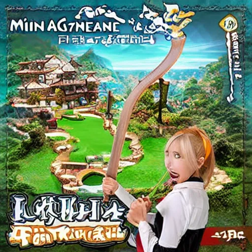 Image similar to mini golf fantasy adventure isekai