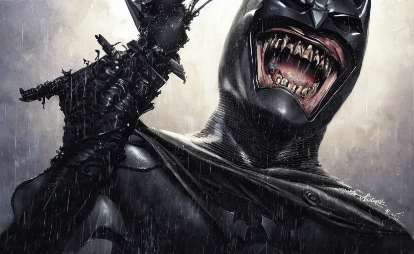 Prompt: highly detailed portrait of christoph waltz as the batman who laughs, in batman comic book, stephen bliss, unreal engine, fantasy art by greg rutkowski, loish, rhads, ferdinand knab, makoto shinkai and lois van baarle, ilya kuvshinov, rossdraws, tom bagshaw, global illumination, radiant light, detailed and intricate environment