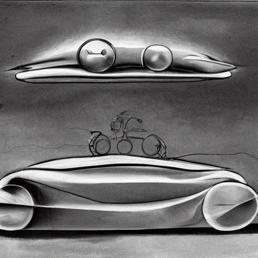 Prompt: dreaming electric cars by Salvador Dali