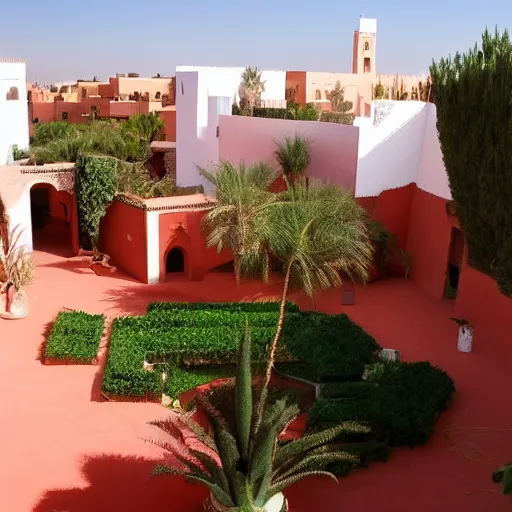 Prompt: amazing ryad marrakech landscape format