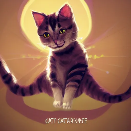 Image similar to cat theme logo, cat theme banner, cat design, cat with smile, art photography style, trending on artstation, warm light, lovely and cute, fantasy art, 8 k resolution