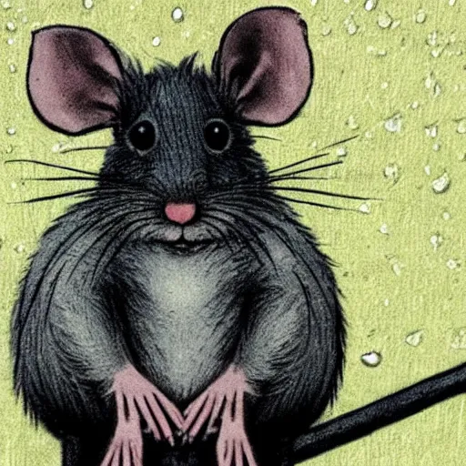 Anime-style rat illustration on Craiyon