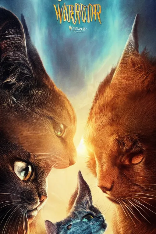 a movie poster for warrior cats by wayne mclouglin,, Stable Diffusion